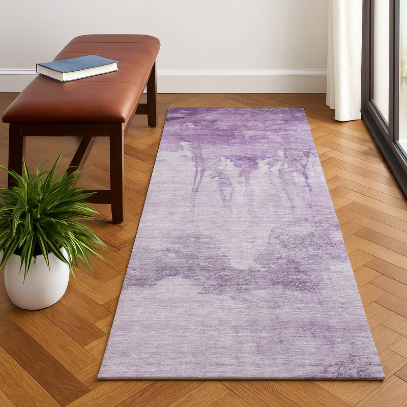 Tapis moderne lavable à la machine de qualité supérieure Mayfield AMF1791, Tapis de couloir 2 pi 3 po x 7 pi 6 po