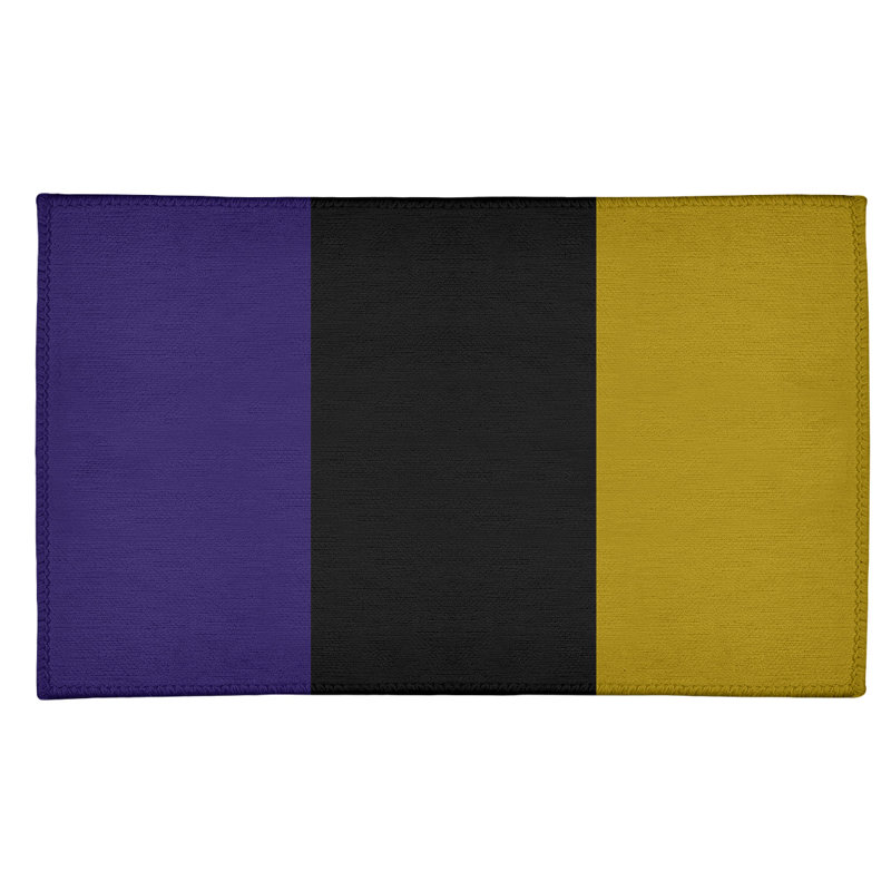 Tapis en poly-rayures baltimore retour foote, Rectangle 4 pi x 6 pi