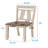 7pc Cottage Style Extendable Dining Table Set Chalk Gray Tow Tone Finish Upholstered Chair Dining Room Wooden Furniture Two Self-Storing Refectory Leaves Solid Wood