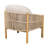 Grotta 30.5" W x 31" D x 33.35" H Acacia Wood and Woven Rope Outdoor Club Chair