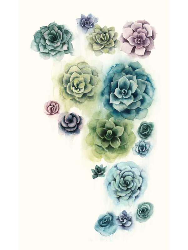 Art sur toile tendue, Dakota Fields Popp, Grace Gallery, Succulent Cluster I, H 48 po x l 30 po
