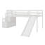 Lit mezzanine simple avec glissière Aalliyah, structure de lit mezzanine simple avec escalier-1212921642