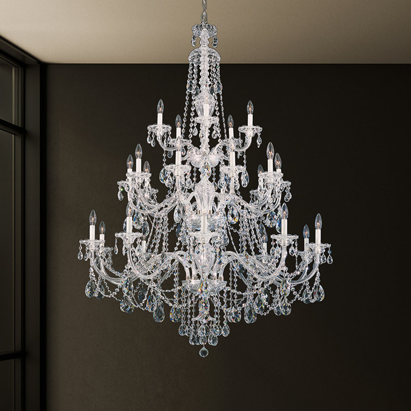 Sterling 25 - Light Glass Chandelier, Heritage Clear, Aurelia, 110 V
