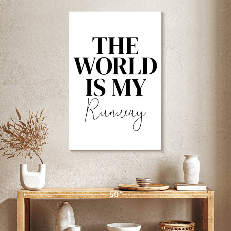 World Runway Typographie, H 39 po x l 26 po