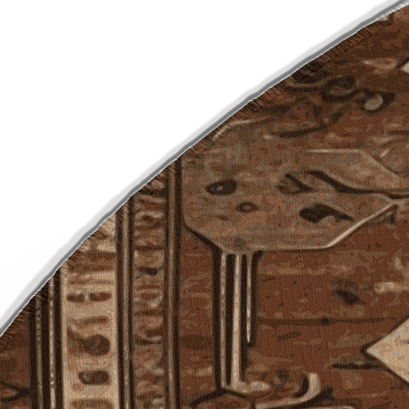 Turkish Brown Indoor and Outdoor Area Rug, Rectangle 8' x 10'