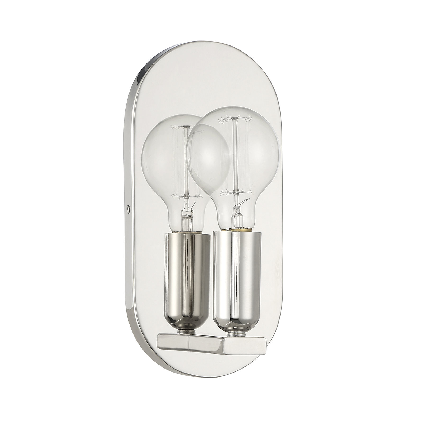 Cassi 1 - Light Dimmable Armed Sconce, Polished Nickel