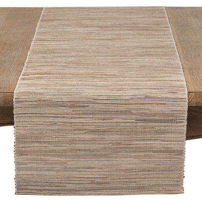Bevis Shimmering Woven Nubby Natural Table Runner