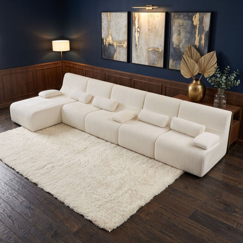 Canapé modulaire avec coussin, Beige