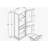 Tall Storage Cabinet, Freestanding Cabinet with Glass Door and Shelves, Sideboard cabinet, Cabinet with Drawer for Living Room, Kitchen, Dining Room, Office, BRO-141911383