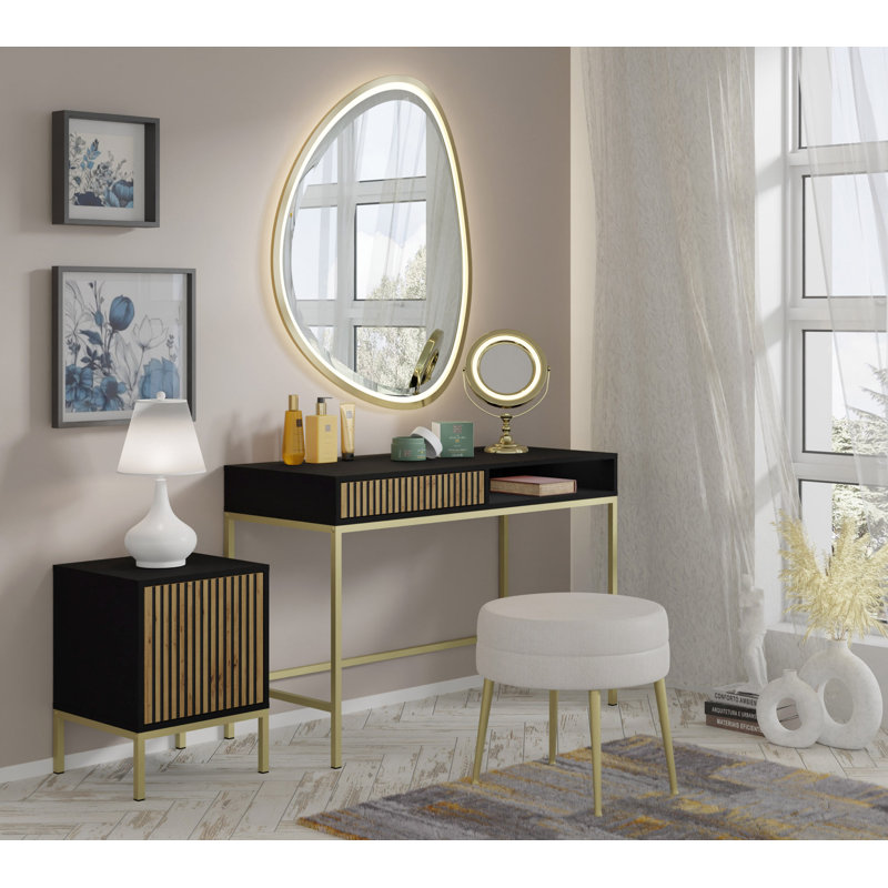 Table de chevet Woojin, Noir