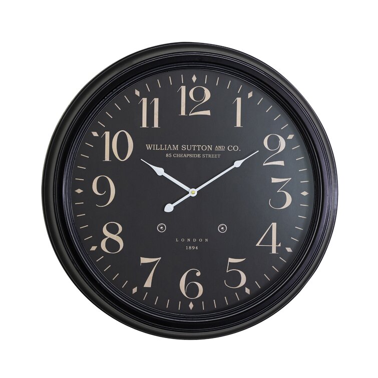 Grey Metal Silent Wall Clock – MAJUHOME eStore