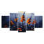 «Night Forest Plants In The Dark I» - Art mural - Ensemble de décorations Wal