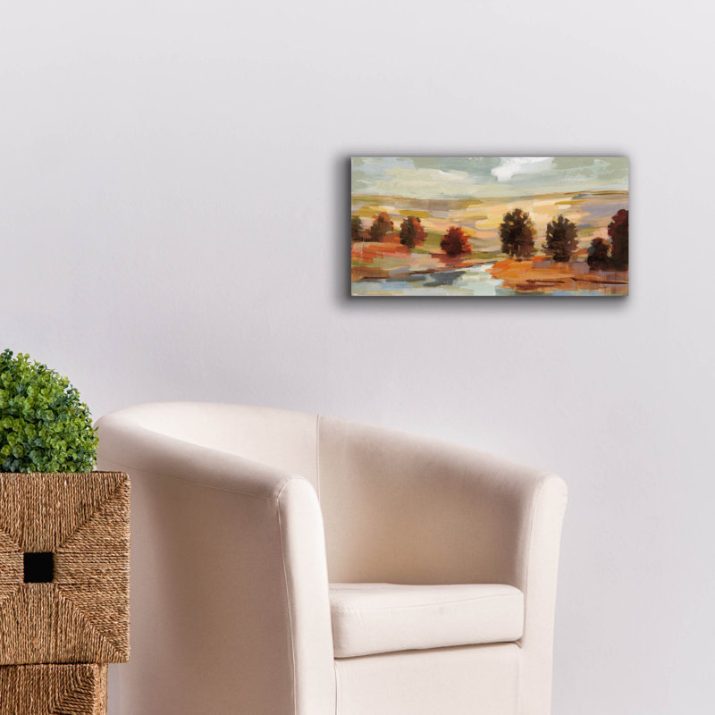  «Fall Country Landscape C» par Silvia Vassileva, art mural sur toile, 24 po x 12 po