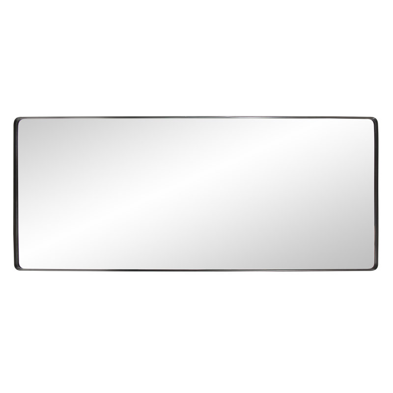 Stainless Steel Rectangle Mirror, Black, 72" x 30" 