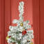 Arbre de Noël artificiel enneigé 6 pi avec 600 branches de pin réalistes, pommes de pin, baies rouges, ouverture automatique, vert-1286590329