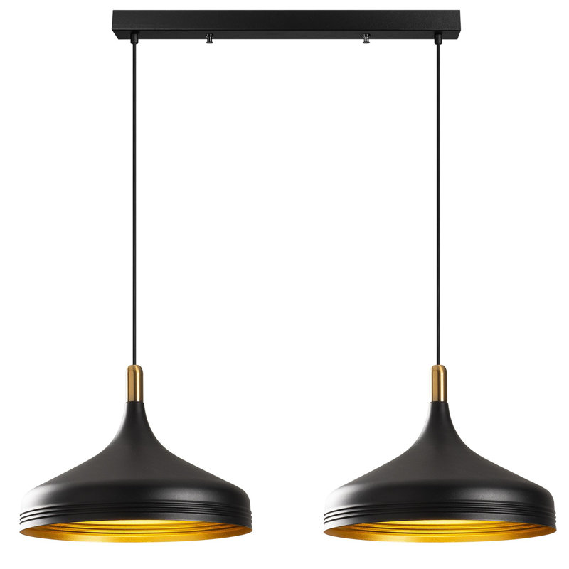 Luminaire suspendu en dôme pour îlot de cuisine 2 lumières Myrtle