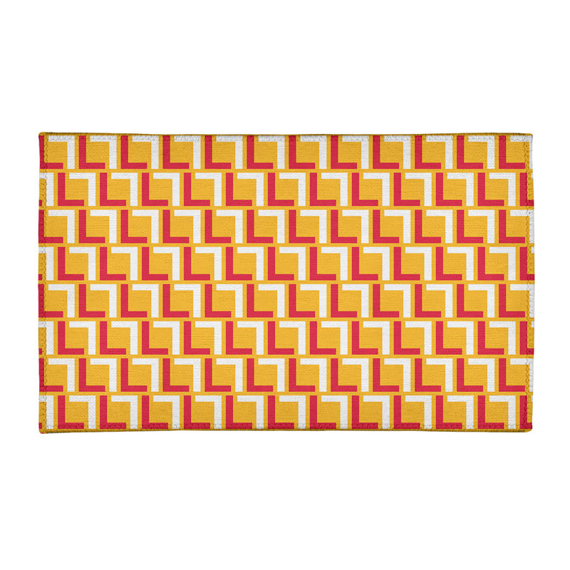 Geometric Indoor Rug, Rectangle 5' x 7'