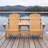  Adirondack Double Seater - Pressure Treated and cured Solid Wood with Built-In Table & 1-5/8" Umbrella Hole - Made in the USA