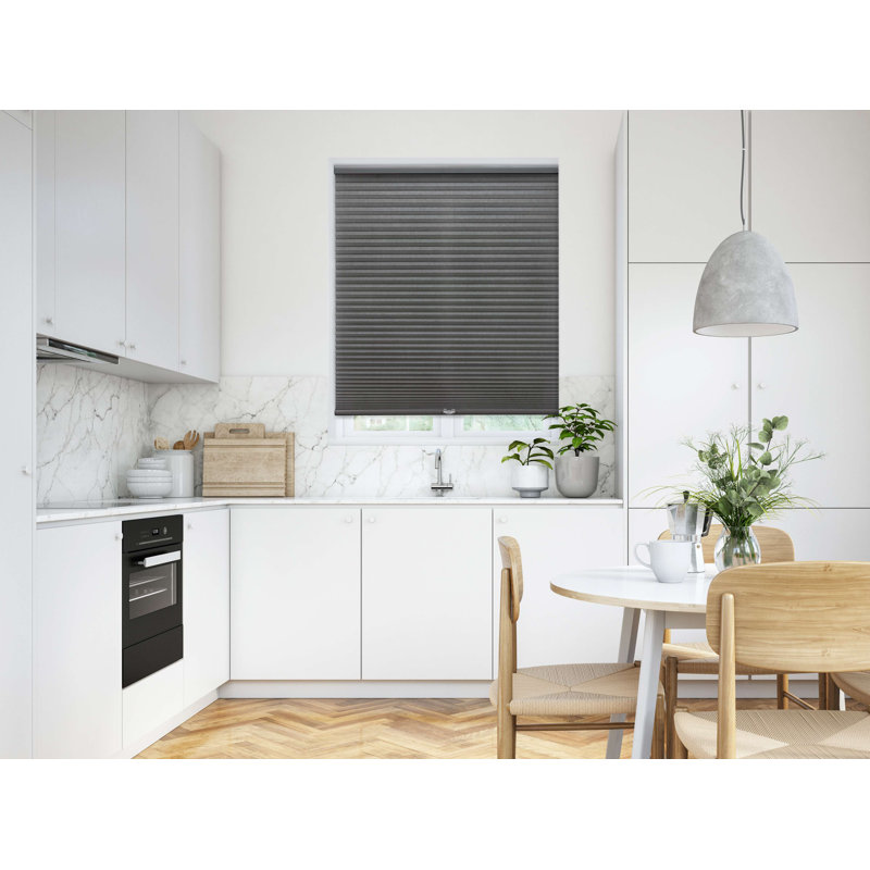 Linen Avenue Cordless Cellular Light Filtering Shade Dark Grey (Arrives 1/4" Narrower), 41.5"W x 84"L