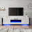 Bhhatu 80" TV Stand with Electric Fireplace Included, All White-98876977-99357219