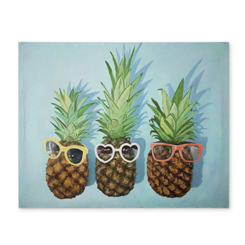 Summer Pineapples Brown Polyester Placemat - Home Decor