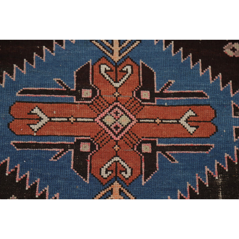 Antique Vegetable Dye Kazak Wool Accent Rug 4x5