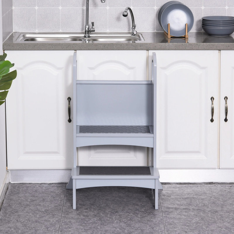 2 - Step Manufactured Wood Lightweight Small Step Ladder