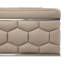 Chaise en cuir avec structure en bois franc et rembourrage confortable en mousse beige dense