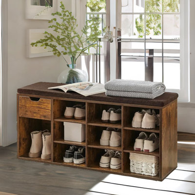 10 Pair Shoe Storage Bench