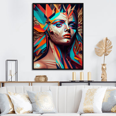 Portrait de femme cubique II - Impression sur toile