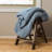 Donna Sharp Chunky Knit Blue Woven Throw-1632625865