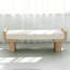 Banc rembourré blanc-426170261