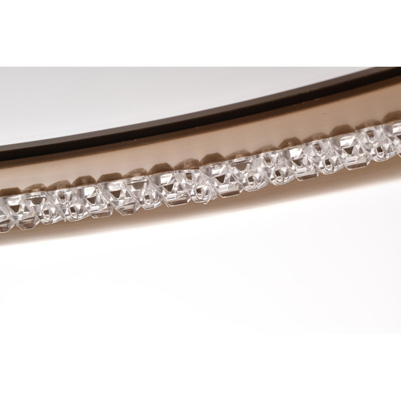 Lustre en cristal à DEL 3000k Palace, Laiton, H 3,10 po x l 39,50 po x P 39,50 po