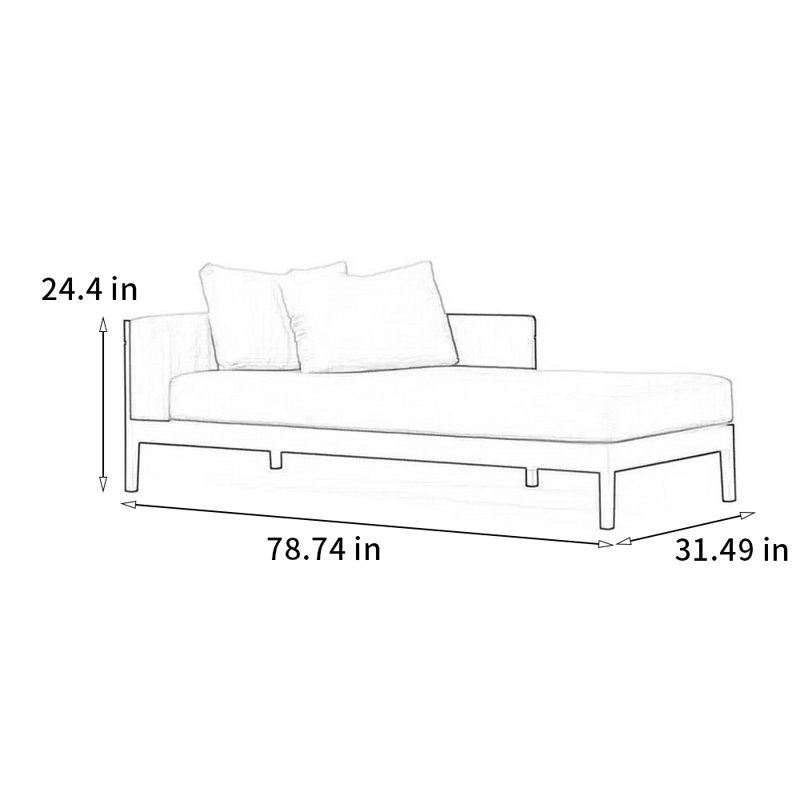 Chaise élégante en bois de frêne simple, Orienté à gauche (vu de face)