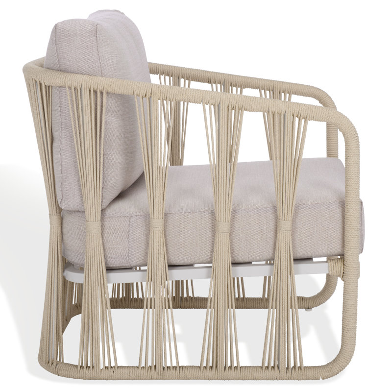 Franklyn Rope And Aluminum Patio Chair, White