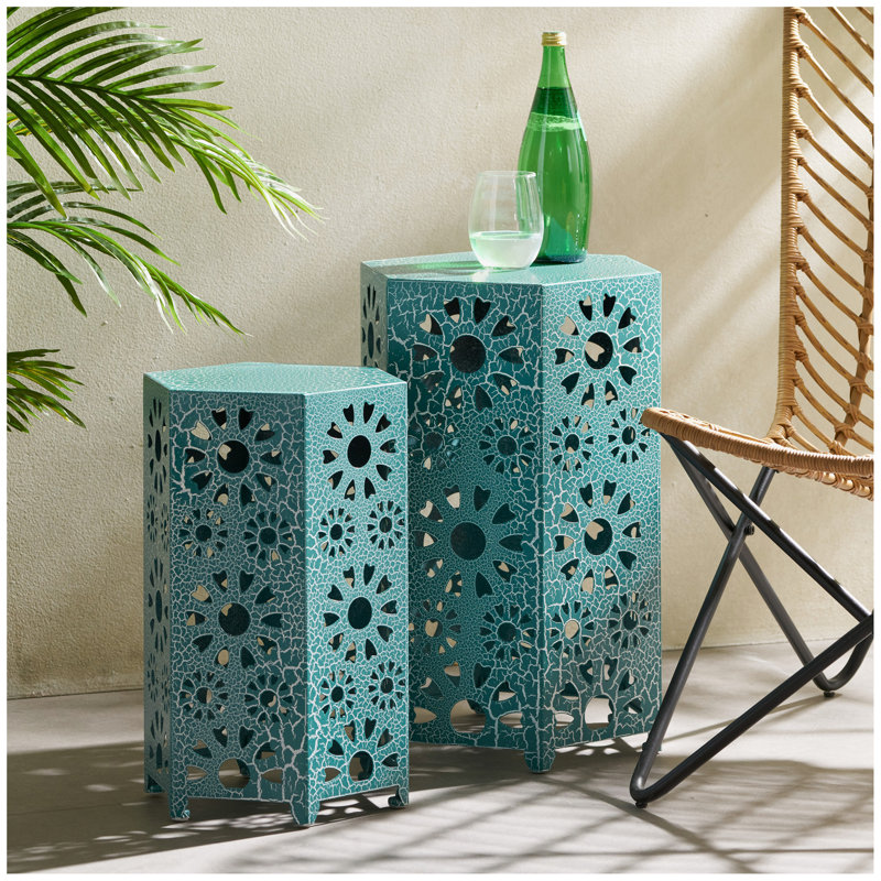 Table d'appoint ELiana, Sarcelle