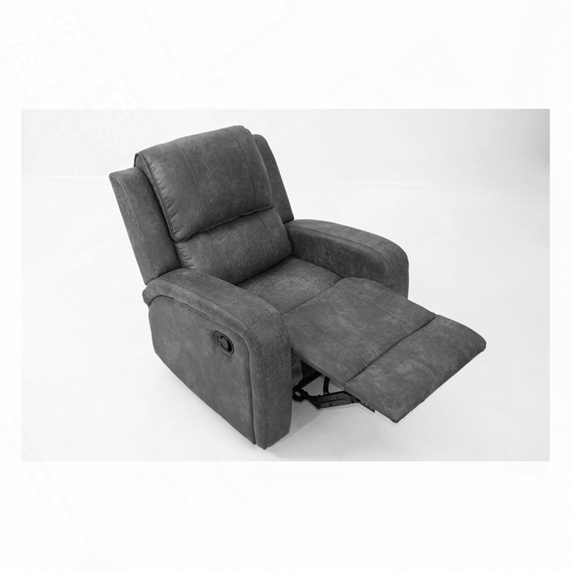 PU Leather Manual Recliner Chair, Smoke