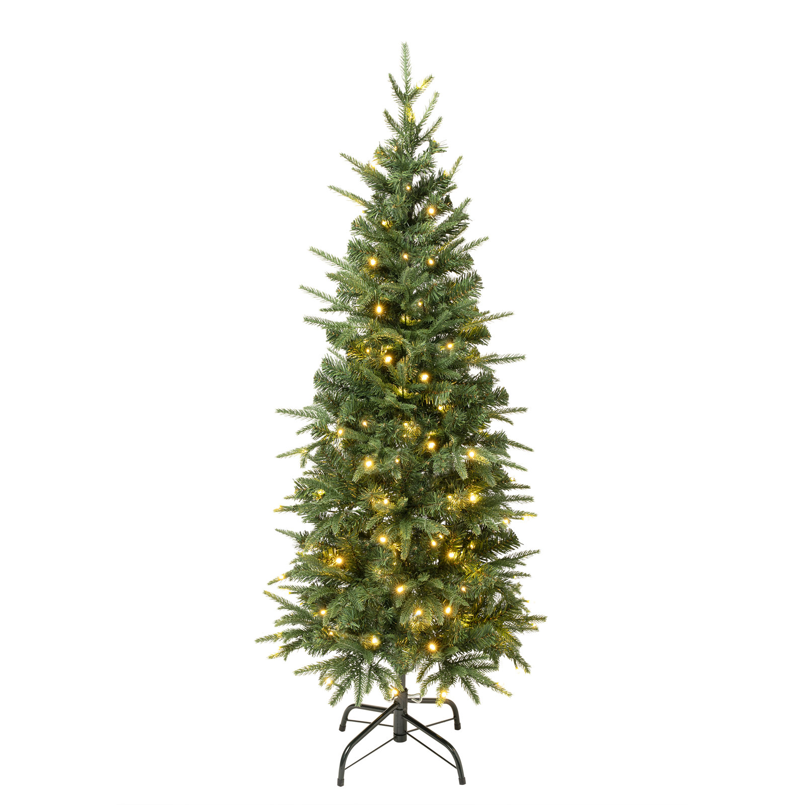 Slim Pre-Lit Fir Tree, Pre-Lit, 4.5'