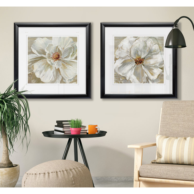 « bloomin’beauté i », ensemble de 2 peintures encadrées