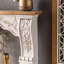 Foyer autoportant en bois massif beige et noyer