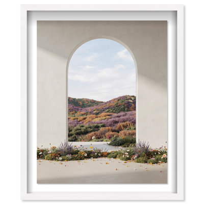 Window to Paradise II Shadowbox Landscape & Nature Print by Oliver Gal, Black Frame, 16 x 20