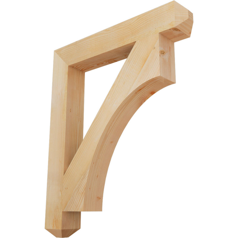 H 6 po x P 6 po Support en bois / corbeau, Sapin de Douglas, H 48 po x l 6 po x P 40 po