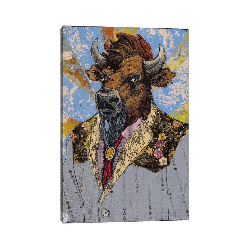 Prairie Gent 1 Piece Wall Art on Canvas, 152.5 cm H x 101.5 cm W x 3.175 cm D, Wrapped Canvas