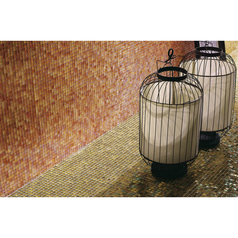Lychee 5/8" x 5/8" Glimmer Glass Mosaic