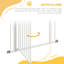 Tucker Murphy Pet™ Extra Tall Dog Gate With Door, Pressure Fit, Auto Close, Double Locking For Doorways Hallways Stairs, White