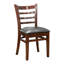 Ensemble de salle à manger 4 personnes - Chaise d'appoint à dessus brun avec dossier à échelle-125217325-125217326