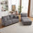 Two Set Of Combination Sofa For Living Room, With USB & C Charging Ports-1240104392