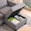 Canapé modulaire en L modulaire avec méridienne convertible et rangement spacieux, parfait pour les petits espaces et une utilisation polyvalente