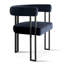 Ensemble de 8 fauteuils de salle à manger rembourrés en velours de 18 po (ensemble de 8)-131367548