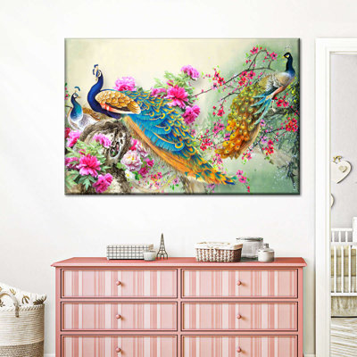 «Bewitching Peacocks», reproduction sur toile